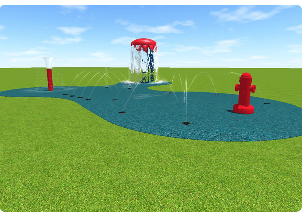 free form Splash Pad