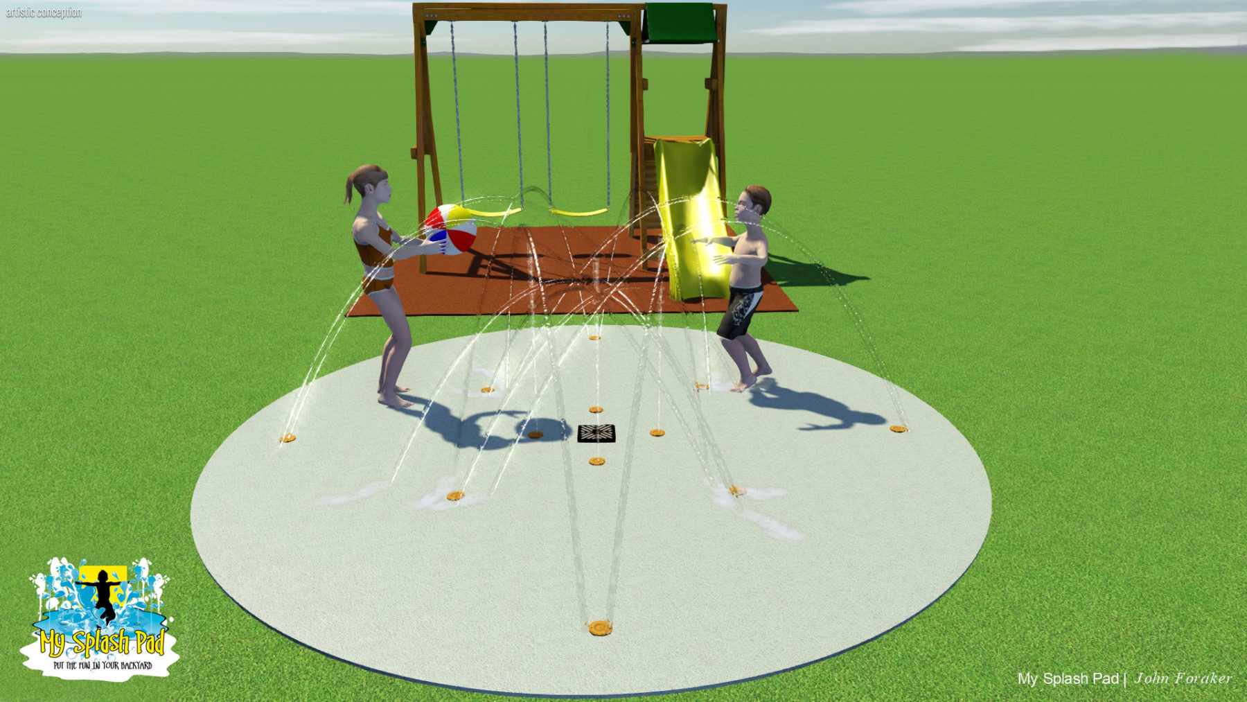 Splash Pad Kit My Splash Pad 12 Nozzle Kit Commercial Splash Pad