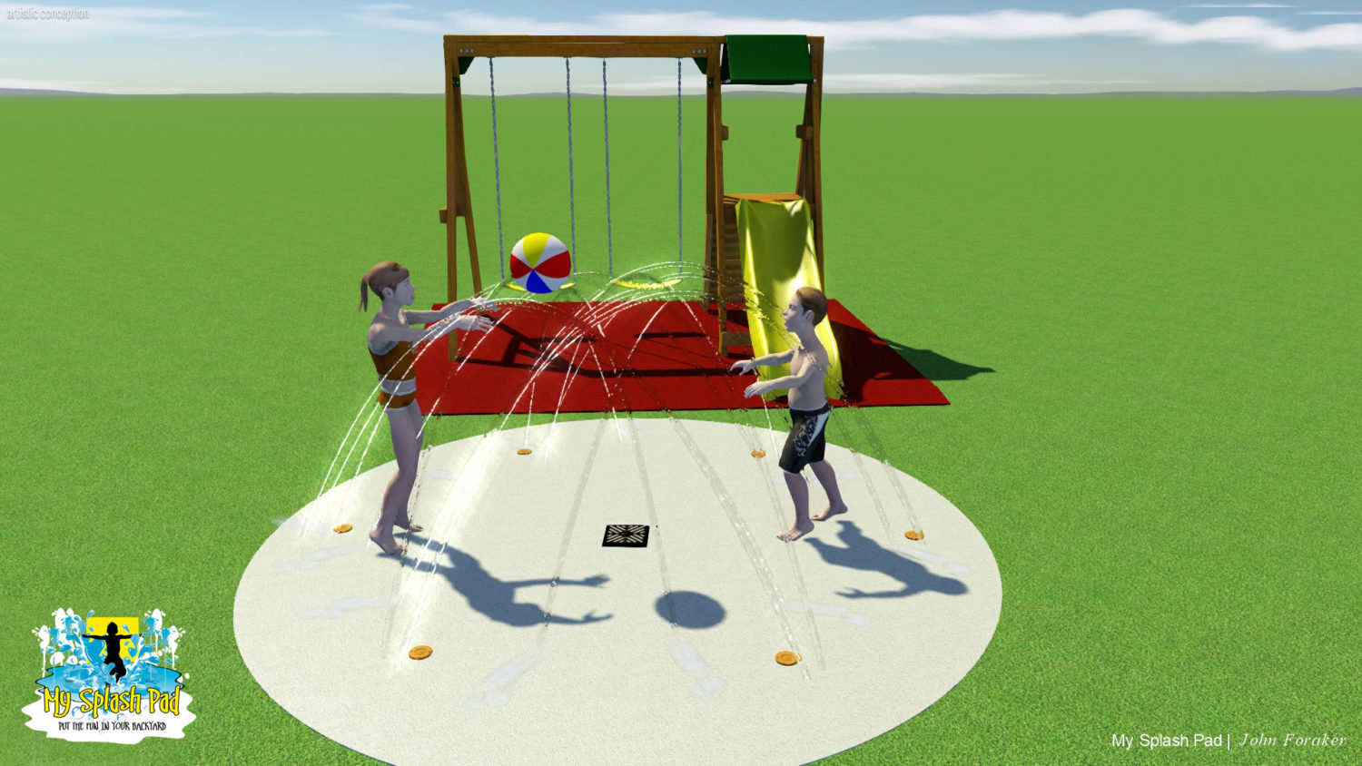 splash pad kit My splash pad 6 nozzle kit Commercial Splash Pad