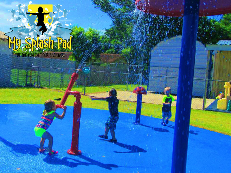 My Splash Pad Umbrella water park spray play area Cannon playground aquatic splashpad pads splashpads commercial residential installer