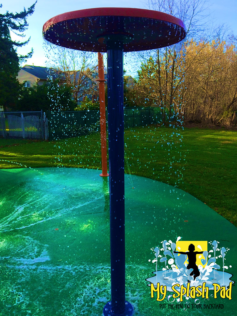 My Splash Pad spray fountain for backyard residential home splashpad pads parks Umbrella installer