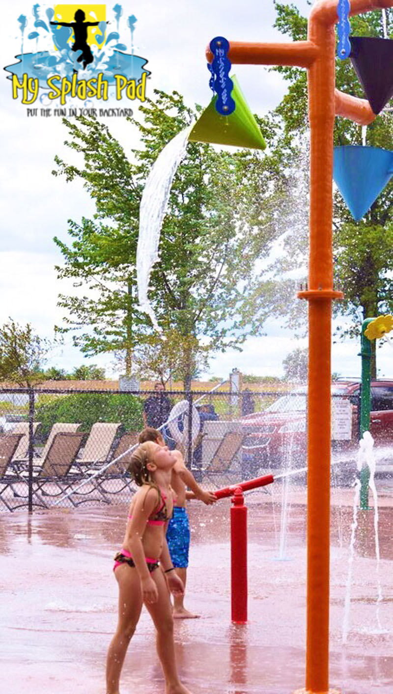 My Splash Pad Huggy Bear Campground water park installer manufacturer Dump Bucket spray playground Ohio