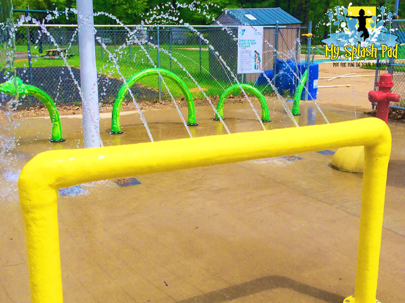 My Splash Pad Erie PA Camp Sherwin water park spray playground fountain installer manufacturer