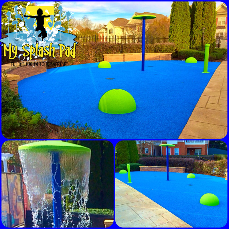 My Splash Pad Alpharetta GA Addison Park splashpad water park spray fountain play area playground installer