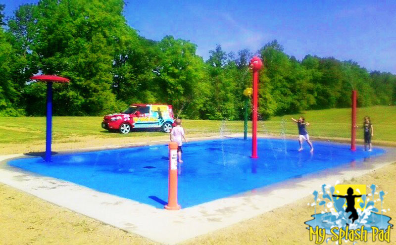 My Splash Pad Austintown Ohio water park playground splashpad spray fountain