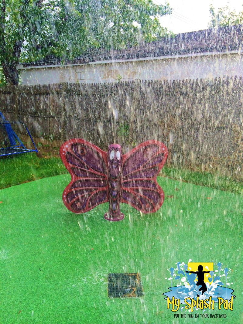 My Splash Pad Butterfly water park installer for your backyard splashpad splashpads pads parks spray fountain ground zone equipment manufacturer