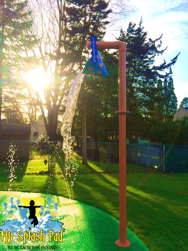 Carpentersville, Illinois backyard home splashed installed by My ... - My Splash Pad Chicago IL backyard splashpad installer for home residential  splashpads pads-Single Bucket