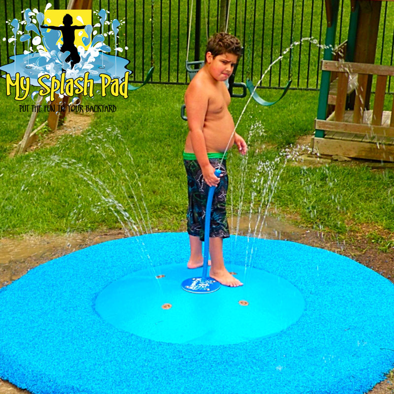 My Splash Pad Cincinnati Ohio OH backyard home splashpad pads water park spray fountain