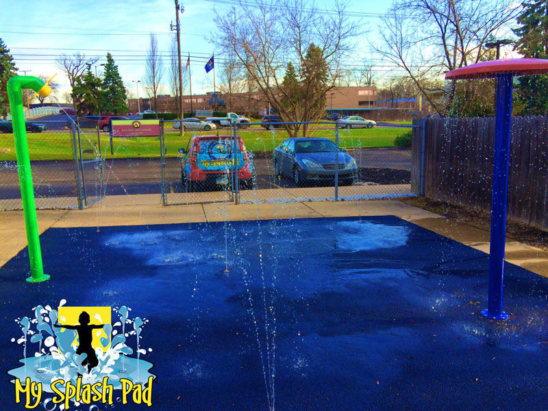 My Splash Pad Daycare water park installer spray fountain playground Michigan