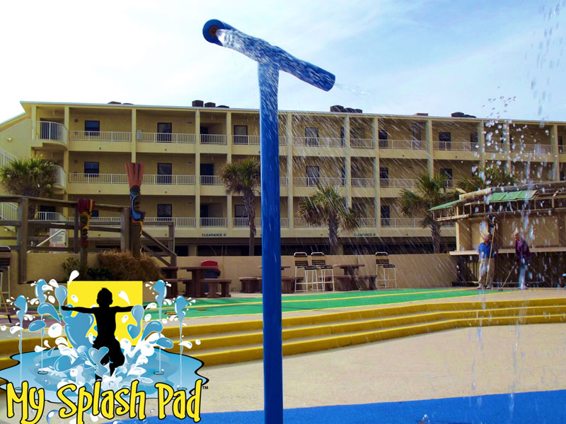 My Splash Pad Double Blaster Sundestin Resort Destin Florida FL commercial splashpad installer water park equipment manufacturer