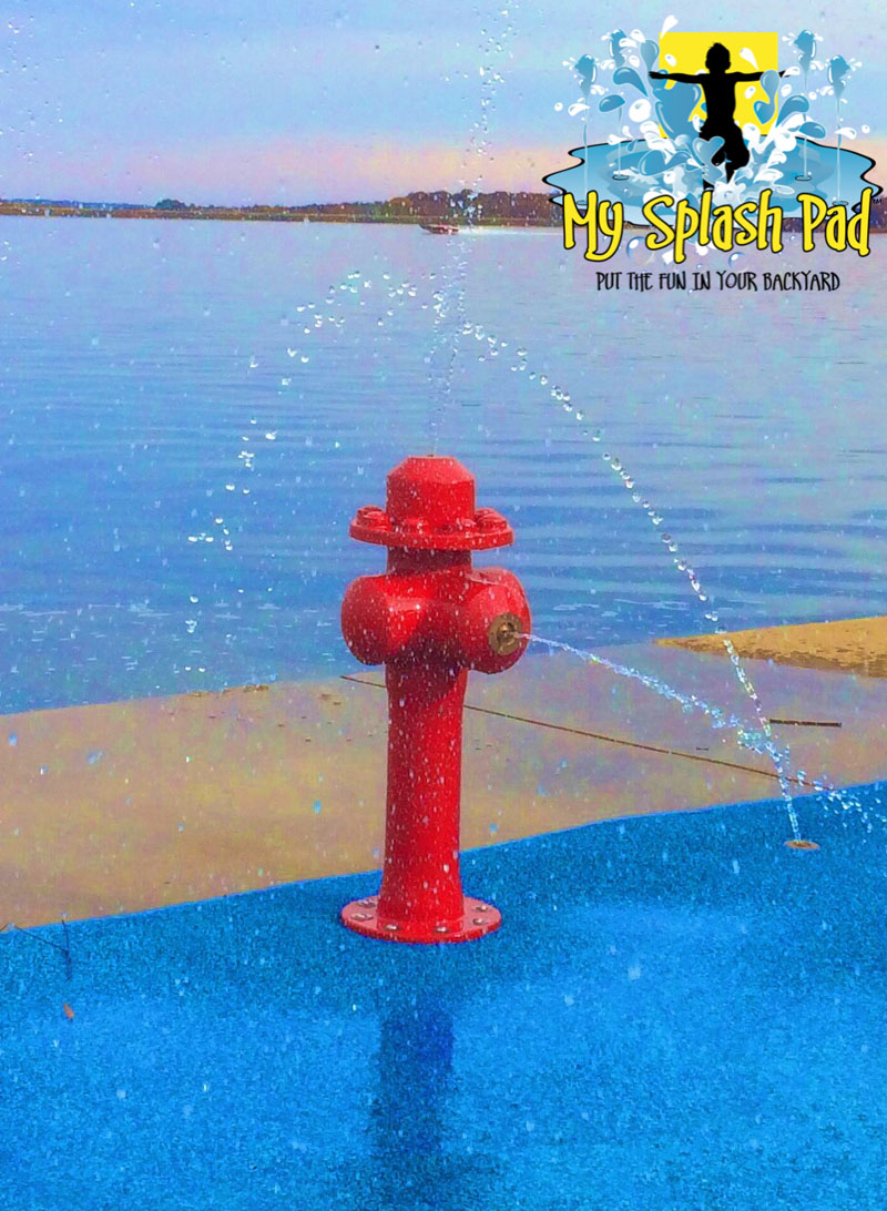 My Splash Pad Fire Hydrant water play feature splashpad pads spray fountain ground installer TX Texas
