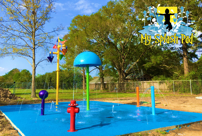 My Splash Pad Iberia Louisiana LA splashpad water spray park aquatic play area installer