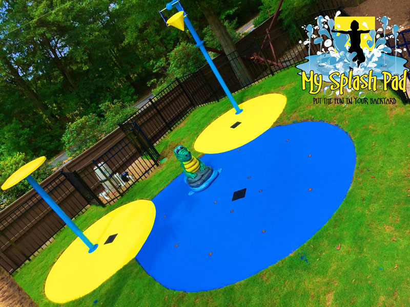 My Splash Pad Mickey Mouse splashpad residential backyard home spray fountain water park parks installer