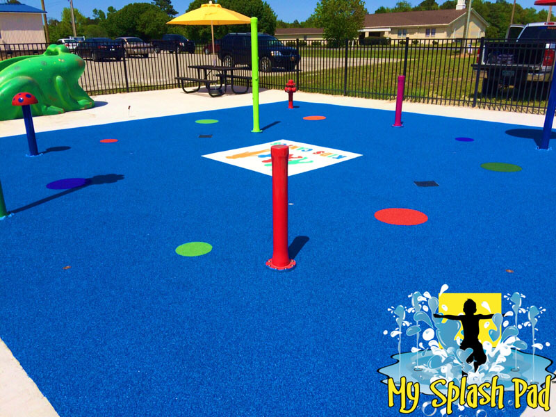 My Splash Pad North Carolina NC preschool daycare water park spray ground aquatic playground splashpad installer