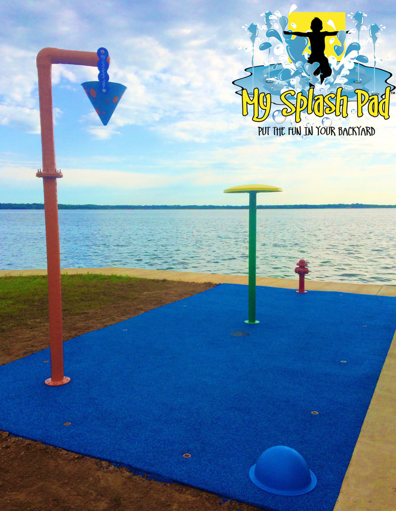 My Splash Pad Pittsburg TX Texas residential backyard splashpad pads water park aquatic play area installer