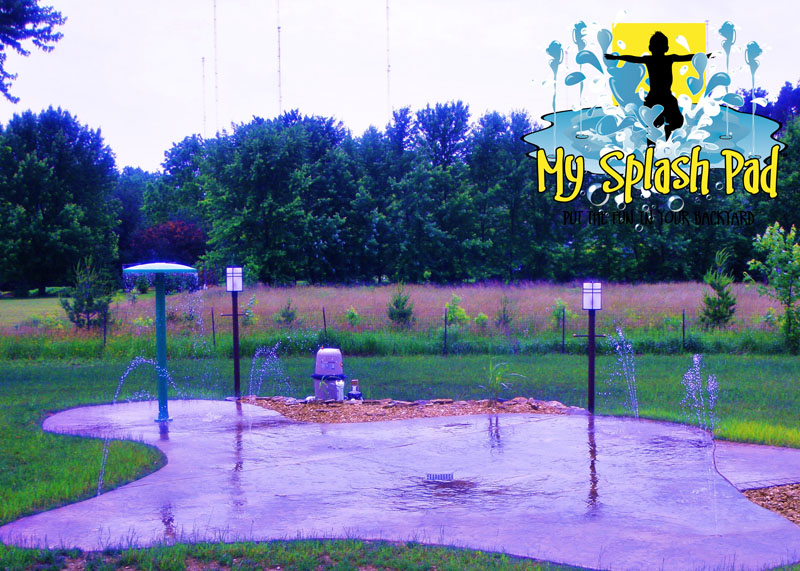 My Splash Pad Poland Ohio OH backyard home residential splashpad spray park water