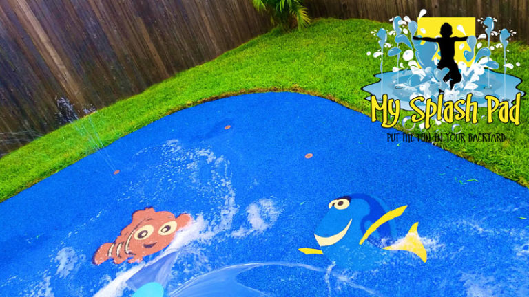 Disney Finding Nemo Themed Backyard Residential Splash Pad - Commercial