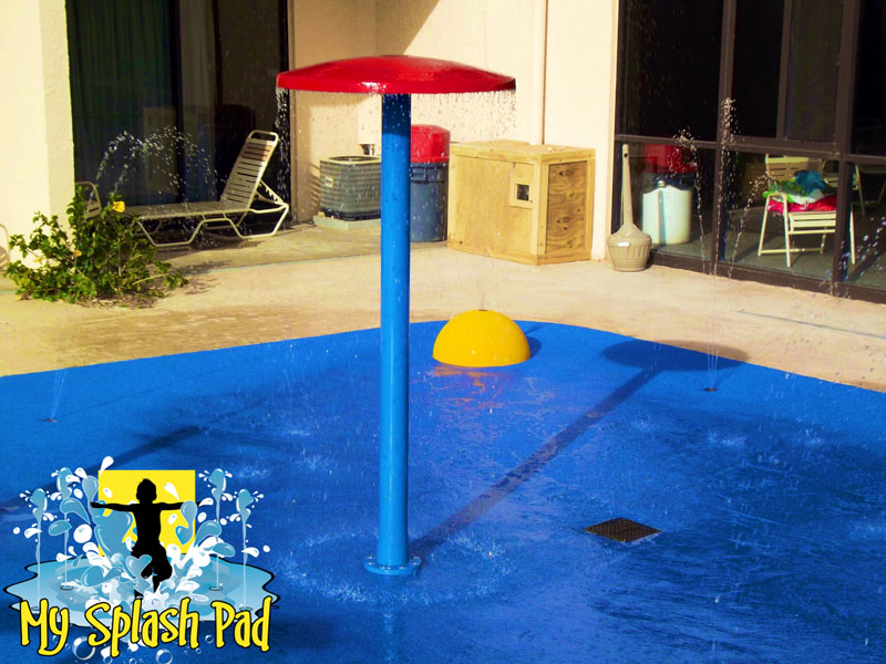 My Splash Pad Sundestin water park Destin, FL Florida spray fountain installer splashpad equipment manufacturer Umbrella