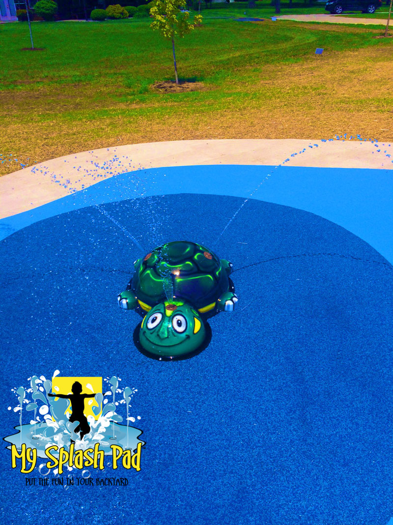 My Splash Pad Turtle water play above ground feature equipment park splashpad pads splashpads parks installer