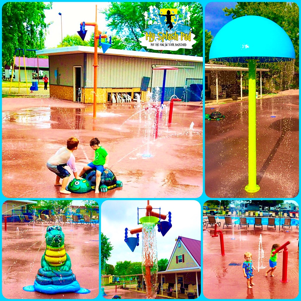 My Splash Pad Van Wert Ohio Huggy Bear Campground water spray park