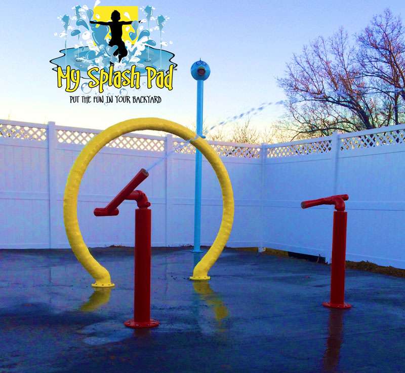 My Splash Pad Water Cannon Hoop water play feature toys splashpad park playground equipment manufacturer