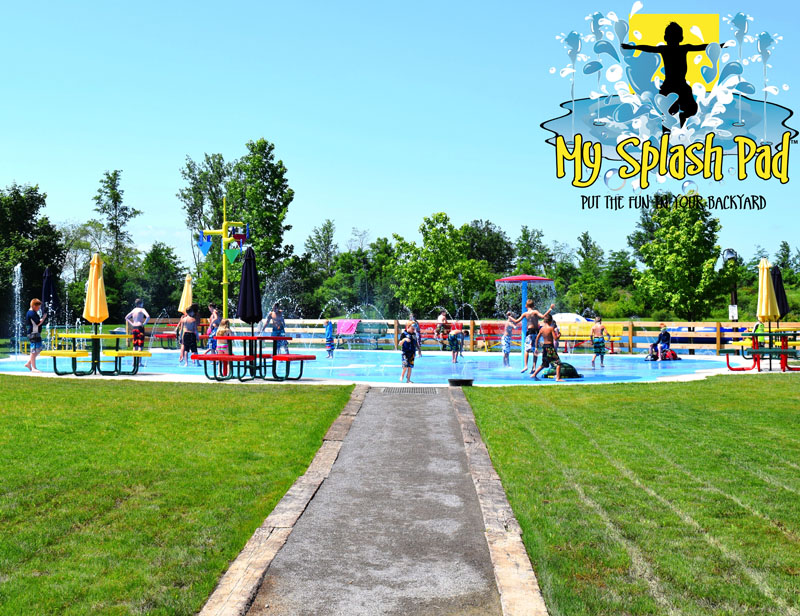 My Splash Pad YMCA water park in Van Wert Ohio OH camp splashpad pads playground play area spray ground