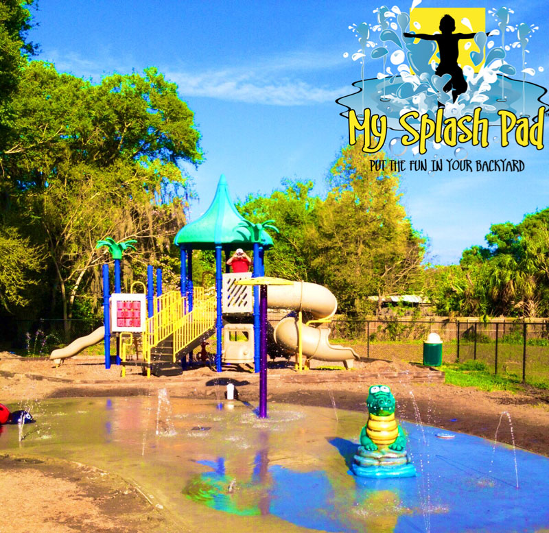 My Splash Pad daycare water park spray play area daycare Lakeland Florida FL installer manufacturer