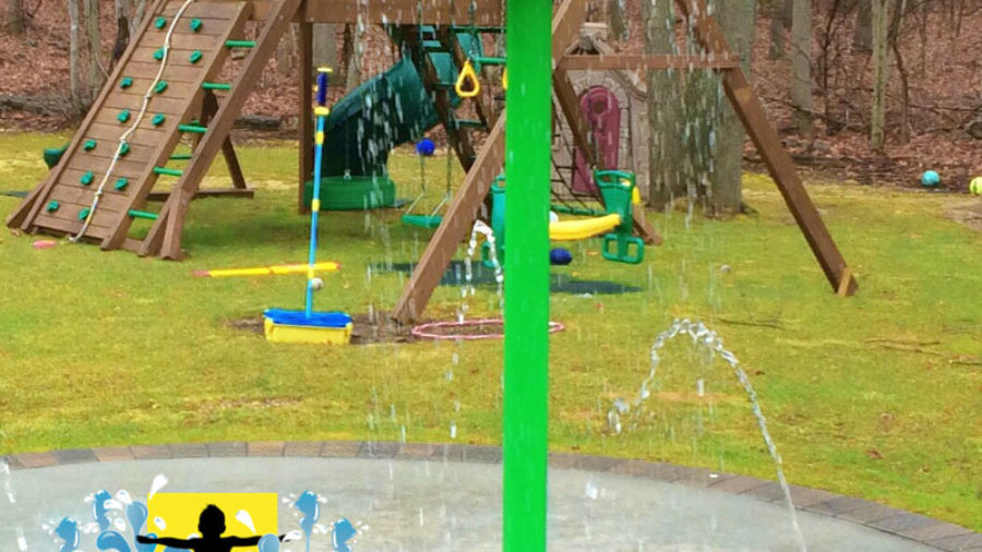 My Splash Pad home residential backyard water park spray ground fountain installer Long Island New York NY