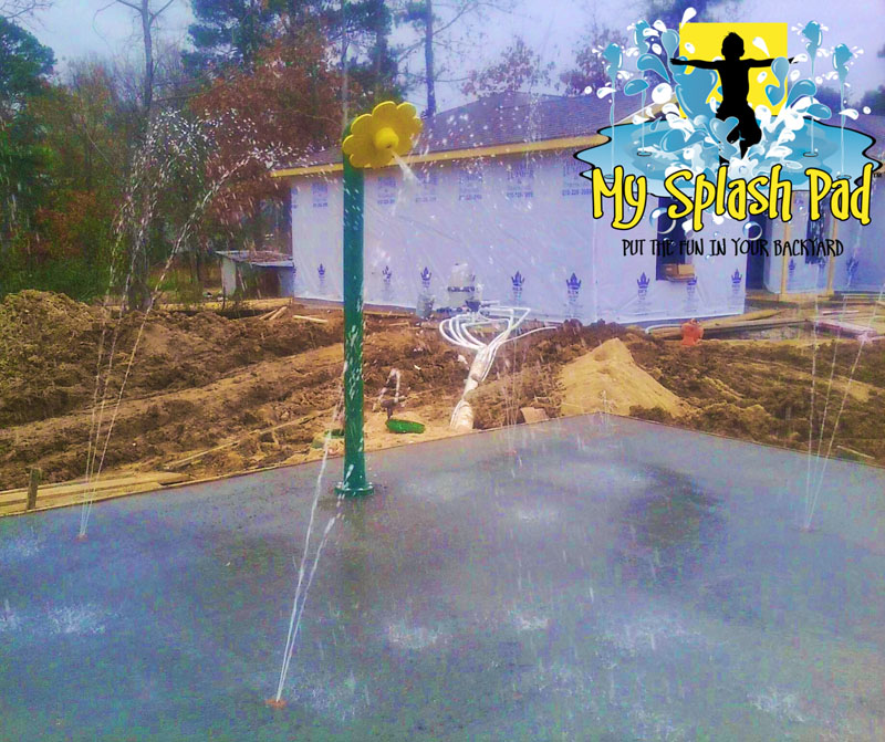 My Splash Pad housing development neighborhood water park spray playground aquatic play area installer