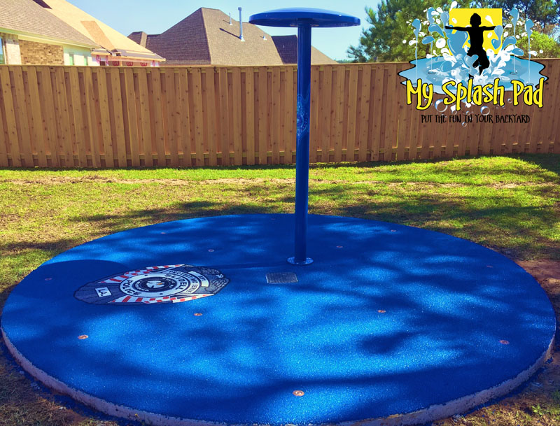My Splash Pad residential backyard splashpad pads home water park aquatic play area spray fountain installer builder