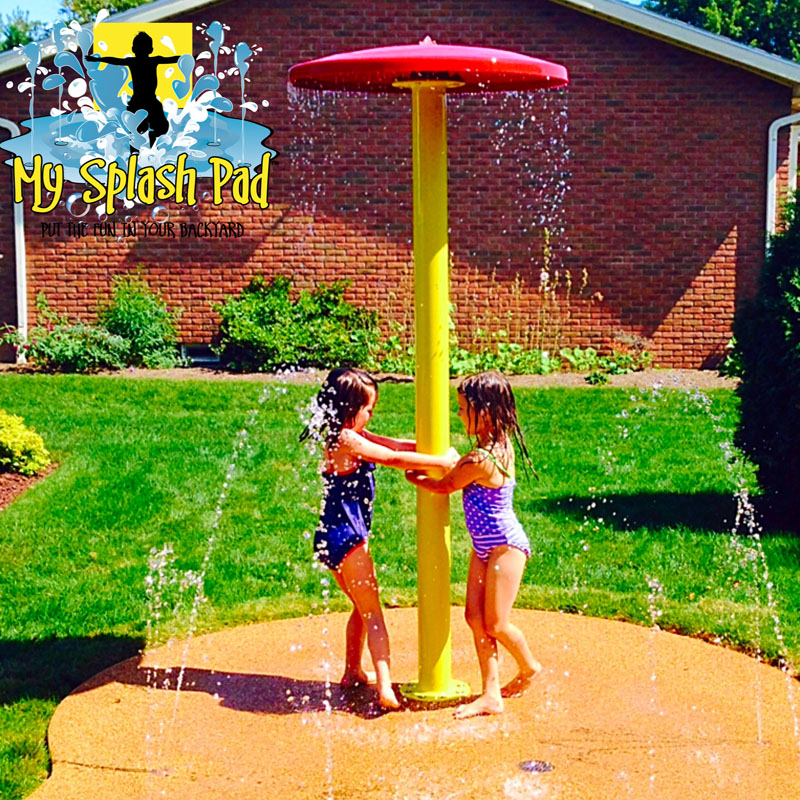 My Splash Pad residential backyard splashpad water park installer spray ground fountain home