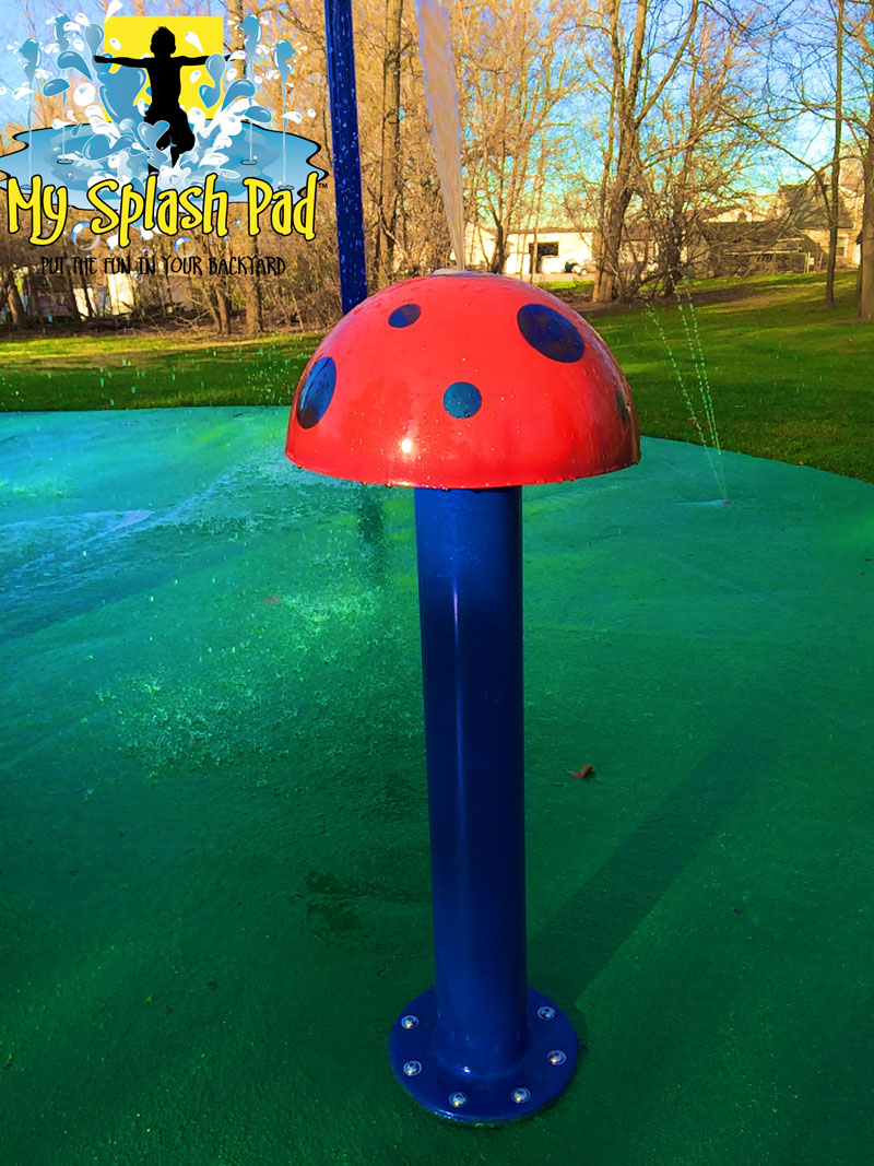My Splash Pad residential splashpad for the backyard installer pads water park parks spray fountain Mini-Mushroom