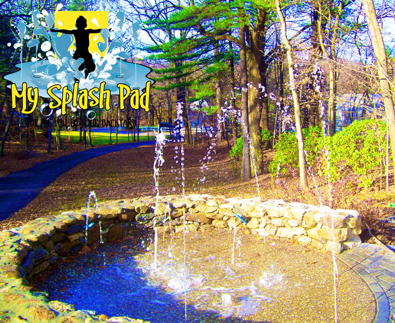 My Splash Pad residential water park splashpad splashpads pads home spray fountain
