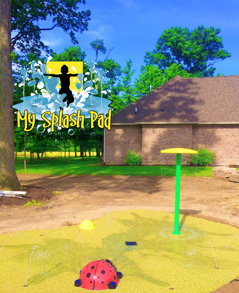 My Splash Pad water park for backyard home residential HOA spray fountain playground splashpad parks installer