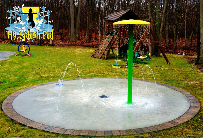My Splash Pad water park installer for Long Island NY New York Umbrella spalshpad spray ground fountain