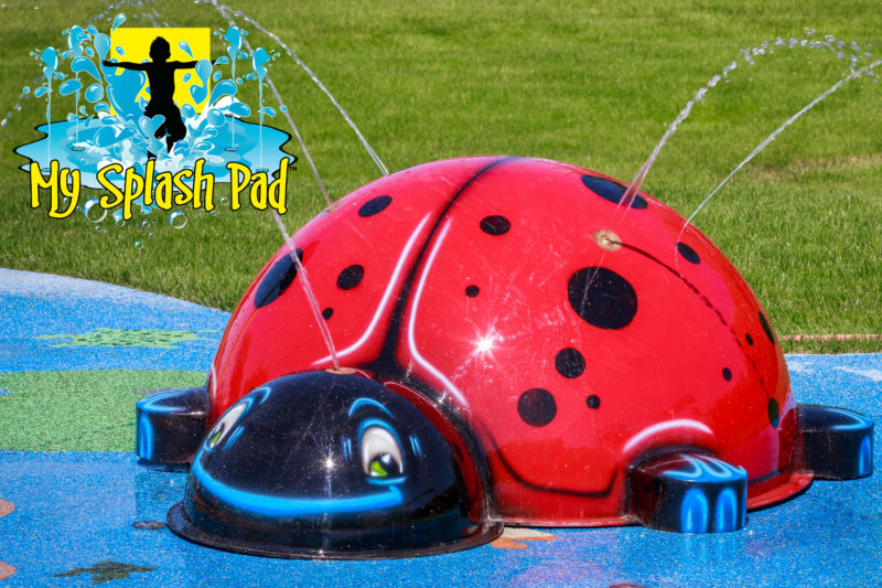 My Splash Pad Large Ladybug Water Play Features