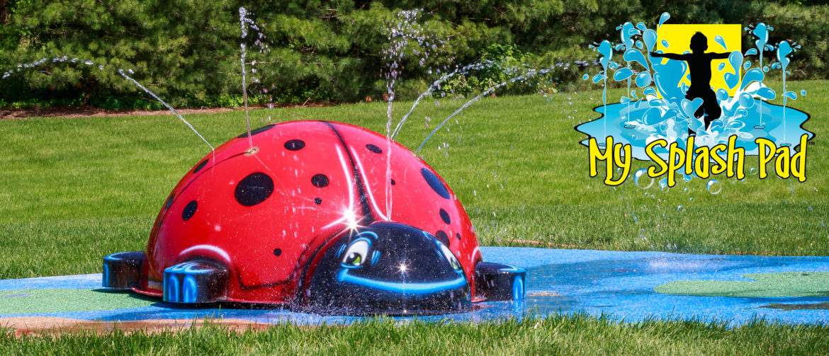 My Splash Pad Large Ladybug Water Play Features
