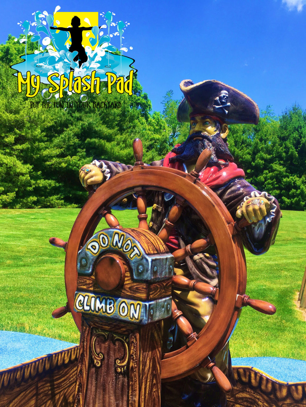 My Splash Pad Pirate at Ships Helm Water Play Features