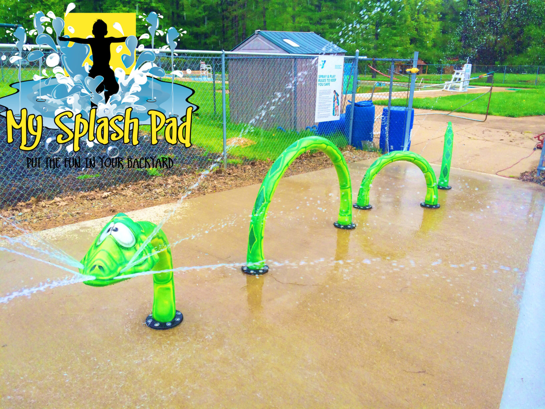 Snake Water Play Features by My Splash pad