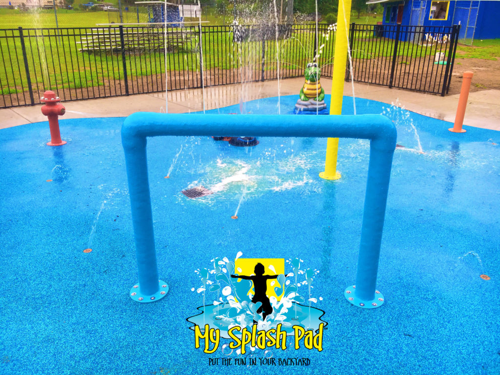 My Splash Pad Square Hoop Water Play Features