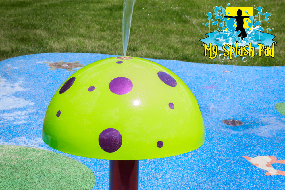 My Splash Pad 24” Mini Mushroom Water Play Features