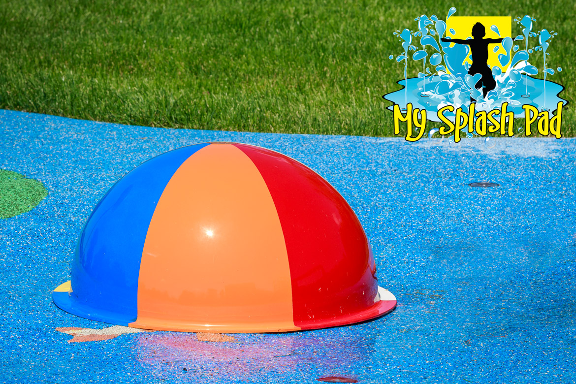My Splash Pad Beach Ball Spray Bump Water Play Features
