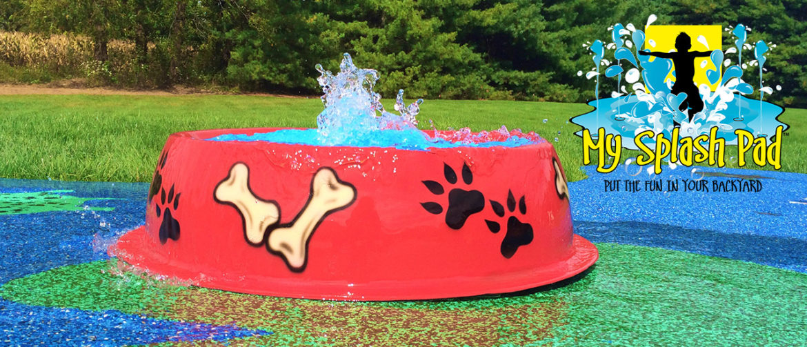 My Splash Pad Dog Bowl Water Play Features