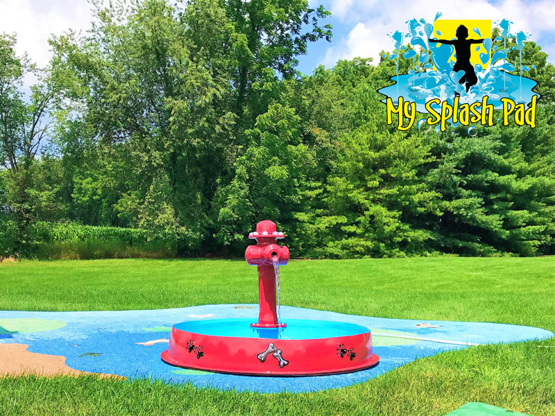 My Splash Pad Dog Bowl with Hydrant Water Play Features My Splash Pad Dog Bowl with Hydrant Water Play Features
