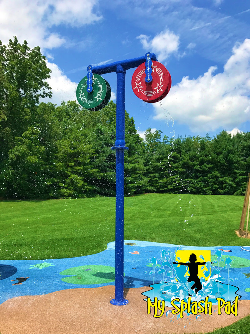 My Splash Pad Double Water Wheel Water Play Feature