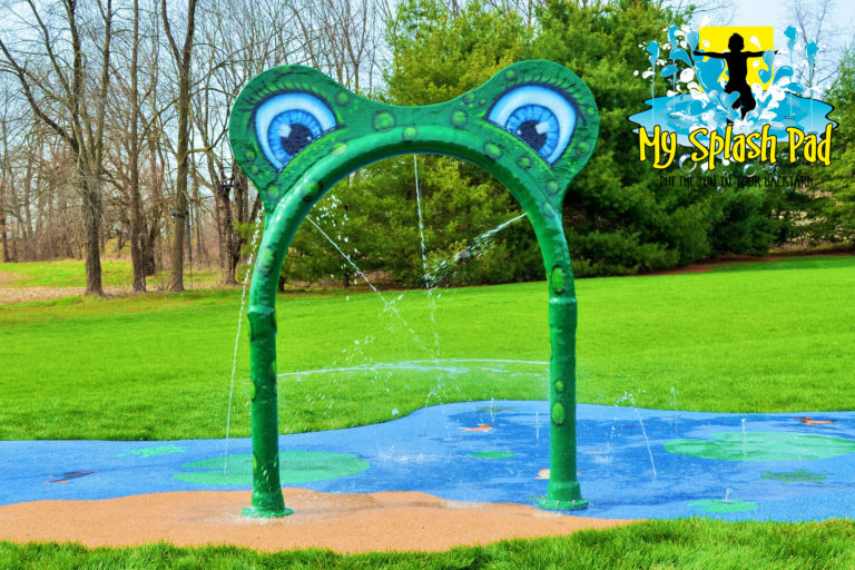 My Splash Pad Frog Arch Water Play Features