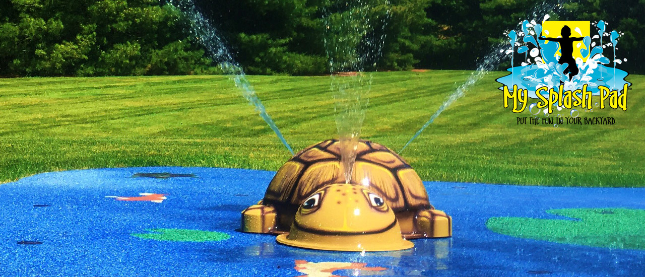 My Splash Pad Sea Turtle Water Play Features