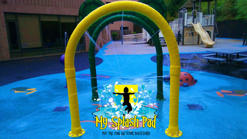 My Splash Pad Tall Arch Water Play Features