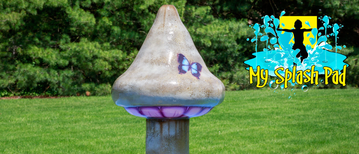 My Splash Pad Artistic Mushroom Water Play Features
