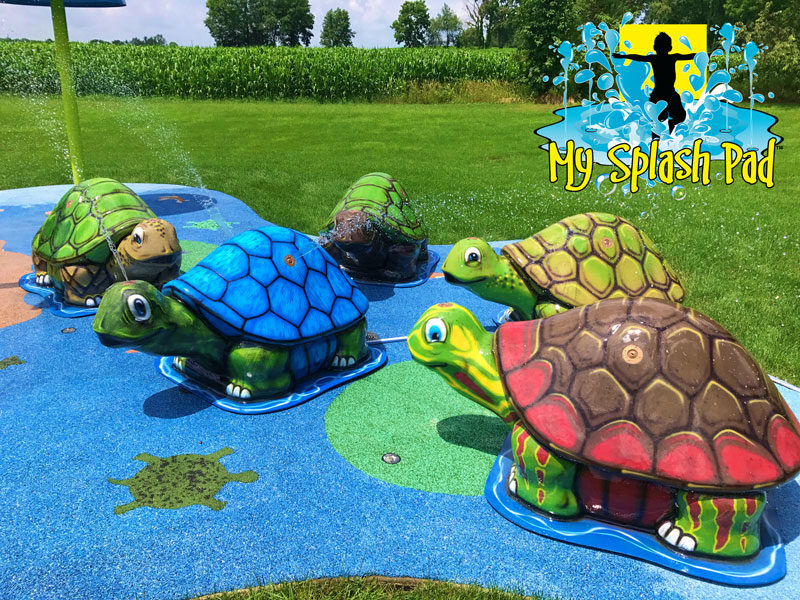 My Splash Pad Turtle Water Play Features